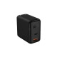 QCY GN203GB Gan (Galliun Nitrade) Charger With USB A & C Dual Output (65W)